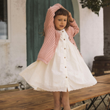 Lil' Atelier vestido para niñas leche de coco NMFFLORES