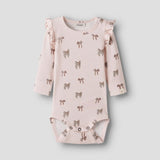 Lil' Atelier  Body para bebé Slim Silver Peony Bow NBFGAVO