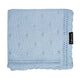 LullaLove Manta para bebé  azul margarita 80 x 100 cm