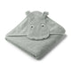 Liewood  Toalla para bebé  Albert Hippo azul paloma