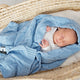 LullaLove Manta de lana merino  Azul
