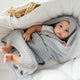 LullaLove Manta/paño de lana merino  gris mariposa