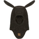 Mikk-Line Pasamontañas de lana merino con orejas de conejo Wool Fullface Bunny Ears Dark Brown Melange