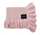 LullaLove Manta de bambú para bebé todo el año con volante 90 x 110 cm Rosa empolvado