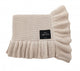 LullaLove Manta para bebé  90 x 110 cm para todo el año con volantes beige