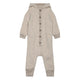 Mikk Line Mono para bebé  con capucha de lana merino Melange Offwhite