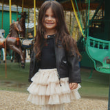 Konges Sløjd Chaqueta de cuero infantil Lenoa Black