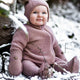 Mikk-Line Mono de lana merino para bebé Wool Baby Suit Burlwood