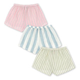 Konges Slojd pantalones cortos para las niñas Asli albahaca / naranja / azul a rayas 3-pack