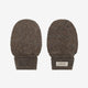 Huttelihut Manoplas de bebé de lana merino Wollfleece, Brown Melange