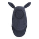 Huttelihut Pasamontañas infantil de lana merino con orejas de conejo Ombre Blue Melange