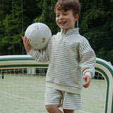 Konges Slojd sudadera con media cremallera para niños Lou Flintstone Stripe