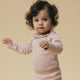 Lil' Atelier body ajustado de bebé de manga larga Rosa brumosa NBFRACHEL