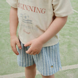 Konges Slojd Kids Elliot Trio Bleu Stripe Shorts