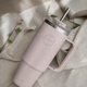 AYA&IDA Vaso térmico con pajita 885 ml Soft Rose