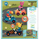 Djeco Pegatinas reutilizables con escenario Coches
