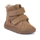Froddo Botas de invierno barefoot para niños Zeru Tex Furry Camel Brown