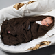 LullaLove Manta de lana merino  80 x 100 cm Chocolate
