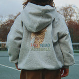 Konges Sløjd Sudadera infantil con capucha y cremallera Lou Grey Melange