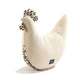 La Millou Almohada de lactancia  Granny Hen de algodón aterciopelado con estampado de leopardo color crema