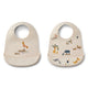 Liewood Babero de silicona Tilda All Together / Sandy Pack de 2