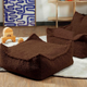 Wigiwama Taburete cuadrado infantil Otomana cuadrada Warm Hazel