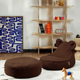 Wigiwama Taburete infantil redondo Otomana Warm Hazel
