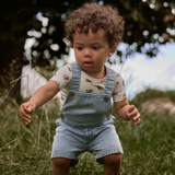 Lil' Atelier Peto para niños en denim, Suelto, Mediano, Denim azul, NBMFUNDA